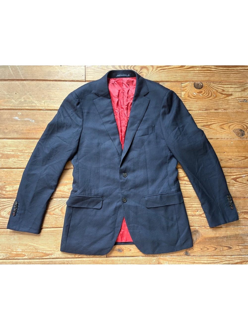 Suitsupply Sienna Men’s 40R Navy Carlo Barbera Super 130s Wool Blazer Sport Coat